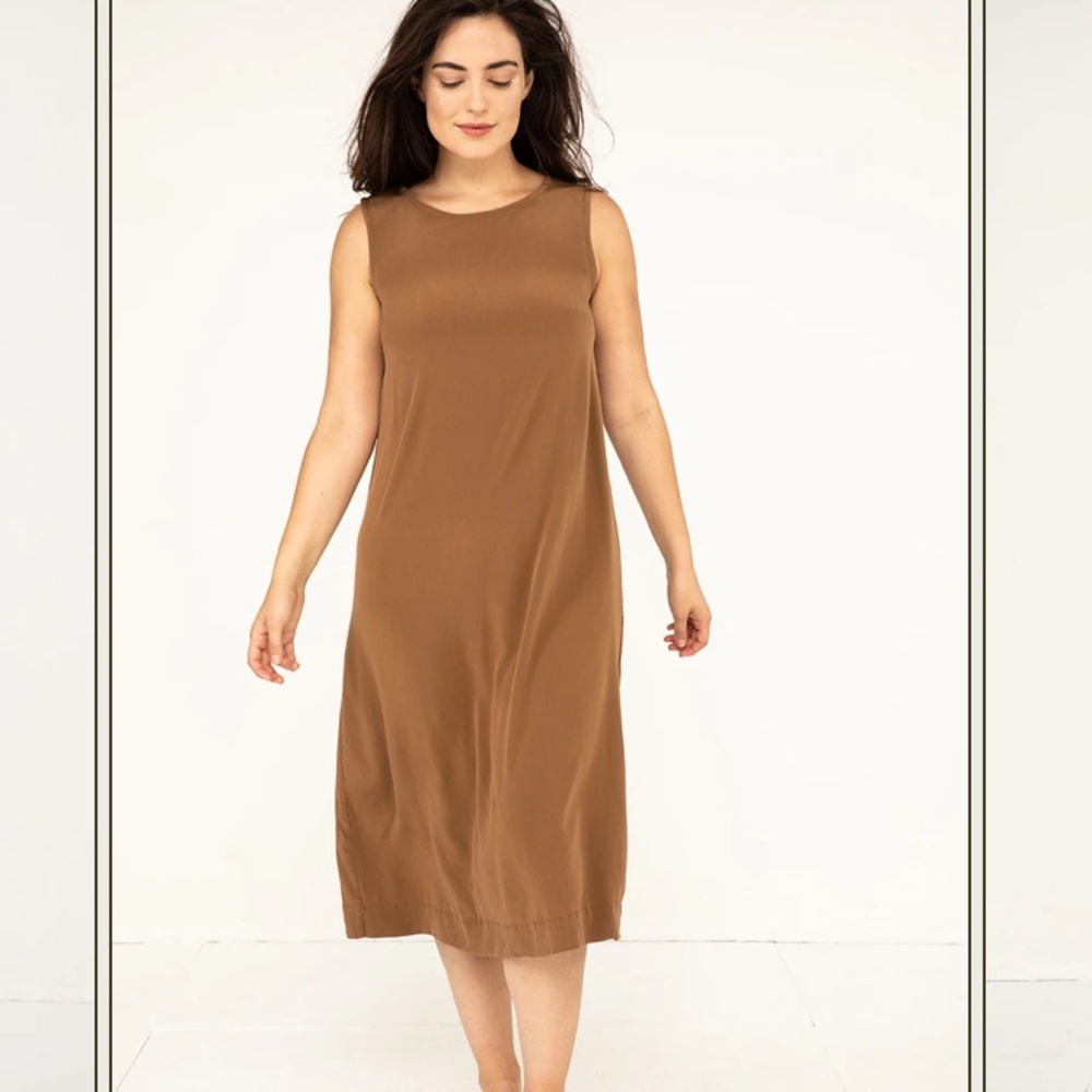 Elizabeth Suzann Petra Dress Moss Silk - Medium